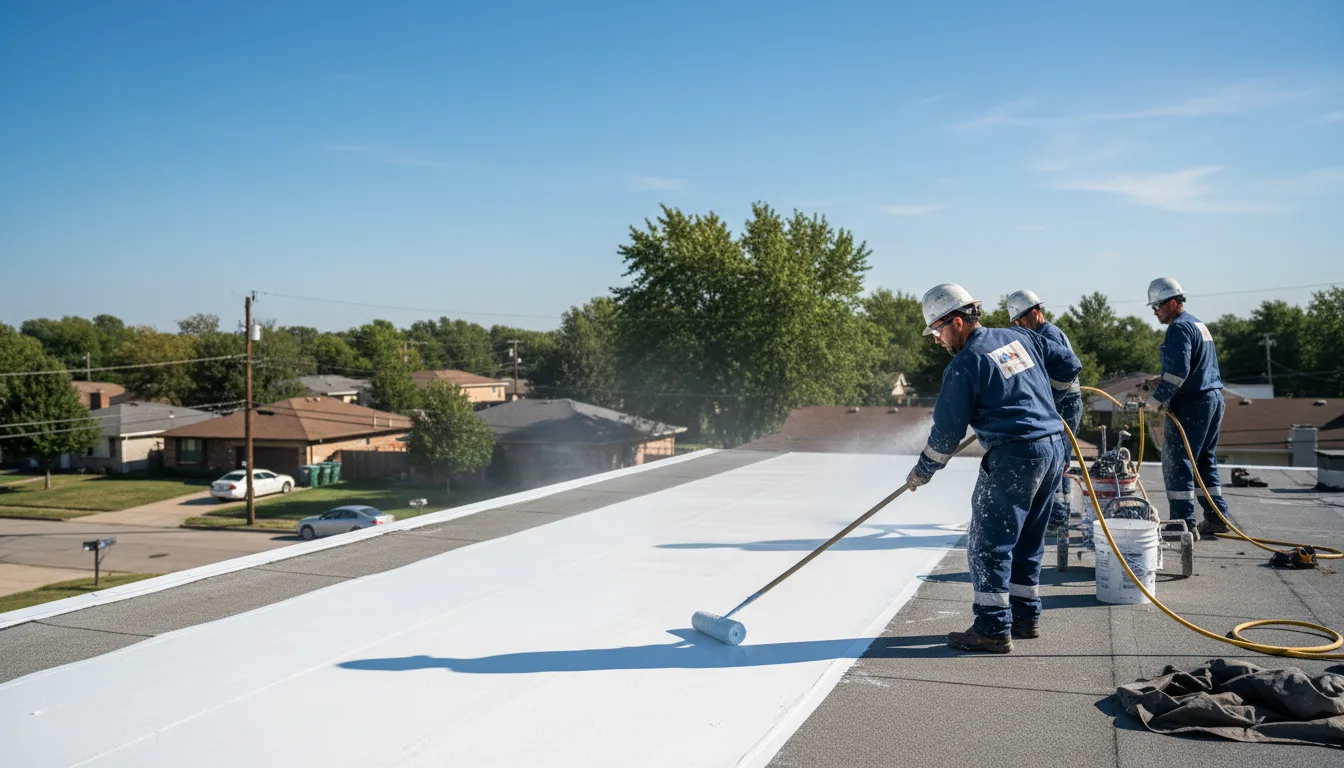 Commercial roof coating in Plumville, PA near me